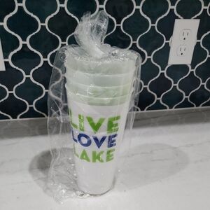 Live Love Lake 32oz Frosted Cup Set - 4 NWT